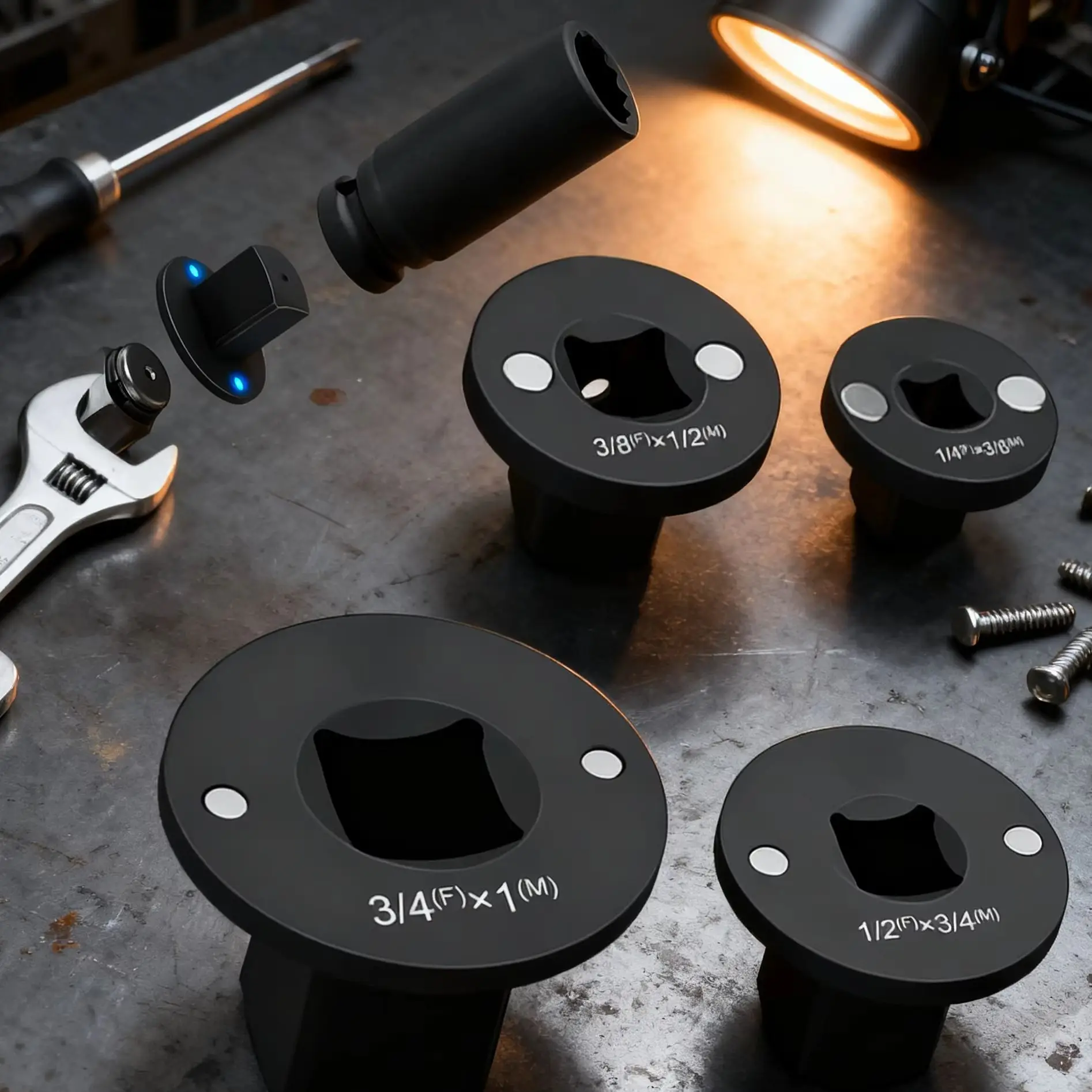 

Socket Adapter Low Profile Socket Adapter Set For Impact Driver 1/4 To 3/8 3/8 To 1/2 1/2 To 3/4 3/4 To 1 Inch Magnetic Hold