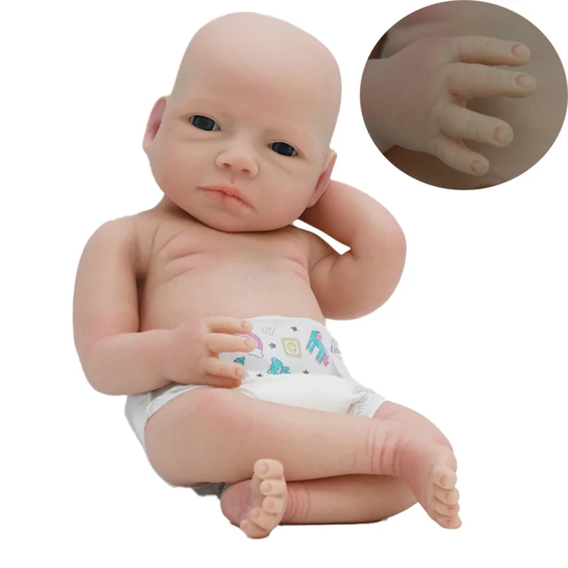 

New Open Eyes 18 Inch Rebirth Doll 3D Texture Skin Girl Kit Veins visible Rebirth Doll DIY Accessories