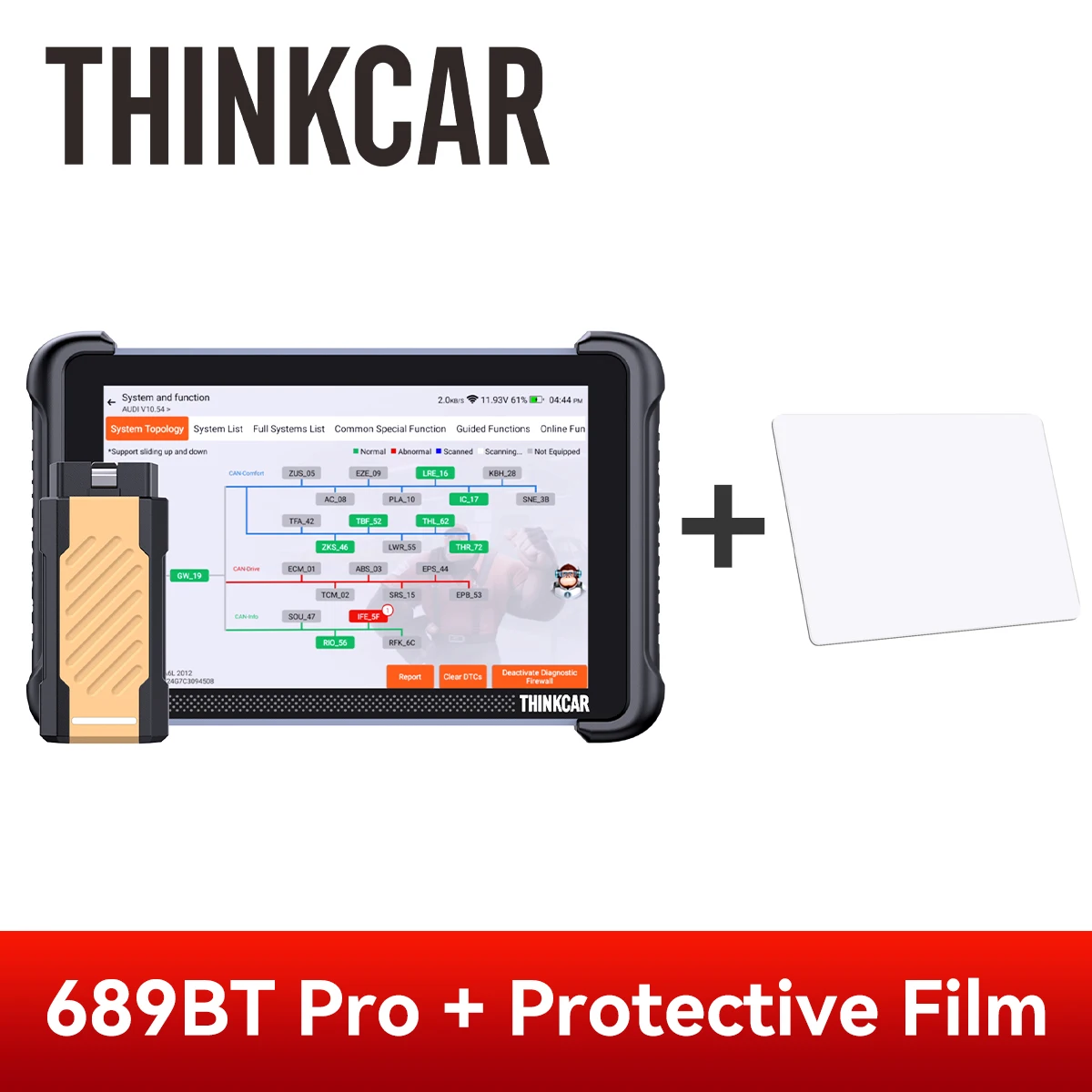 THINKCAR THINKSCAN 689BT PRO Topologie Sleutelprogrammeur Auto Diagnostisch Hulpmiddel J2534 Bidirectionele Auto OBD2 Scanner ECU Codering