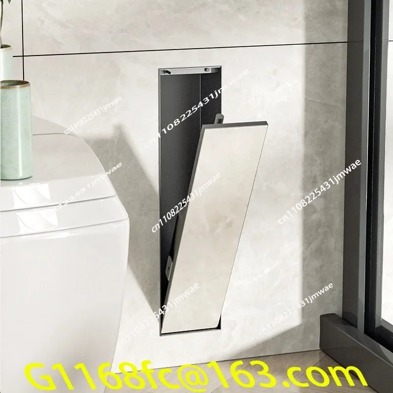 Bathroom Toilet Side Stainless Steel Niche Toilet Brush Embedded Silicone Brush Into Wall Hidden Model Part