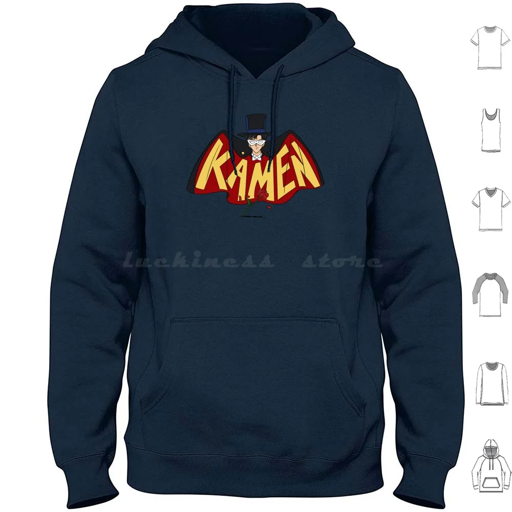 Retro Smoking Kamen Logo Hoodie Baumwolle Langarm Smoking Smoking Kamen hübsche Wächter Mash Up Pop Kultur Bruce Wayne Mamoru