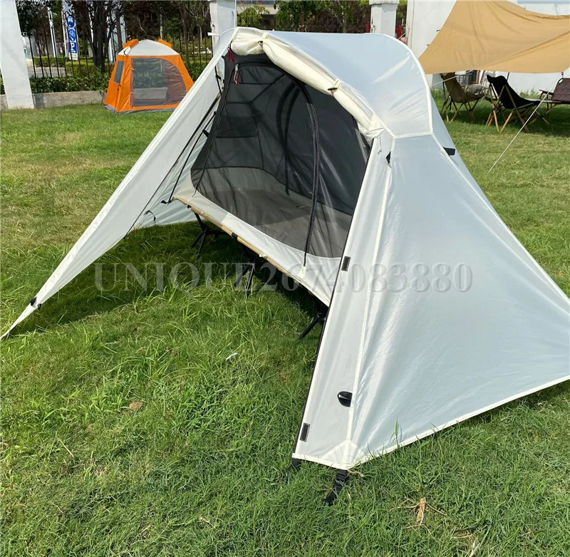 Portable Outdoor Camping Marching Bed Tent, Ultralight Folding Tent, Rainproof Aluminum Bracket, Hiking