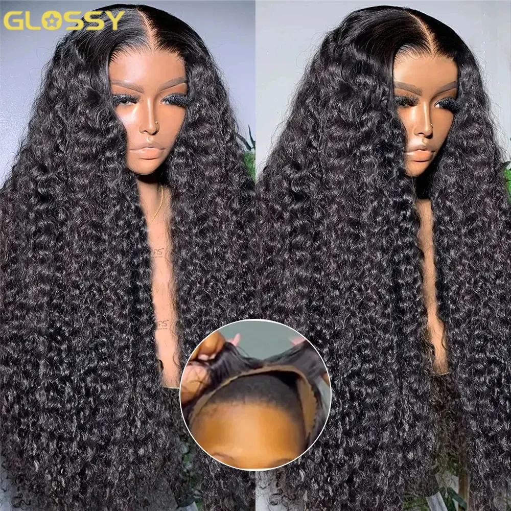 Deep Wave Glueless Wig Human Hair Ready To Wear And Go PrePlucked For Women Precut 13x6 Hd Frontal Curly Lace Front Wigs On Sale