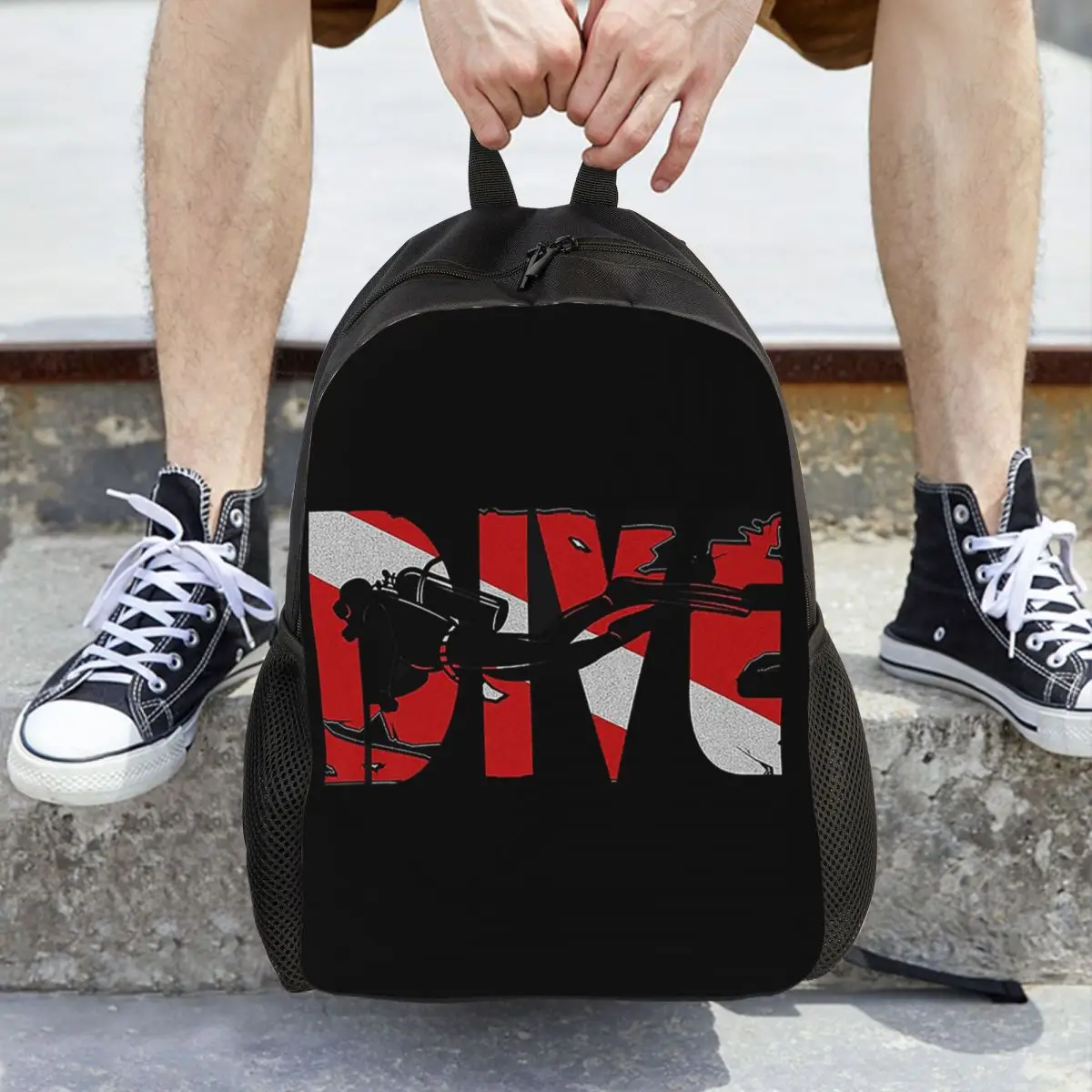 Buceo Buceo Buceo mar snorkel deportes estudiante mochila escuela bolsa senderismo viaje mochila moda mochila bolsos de hombro