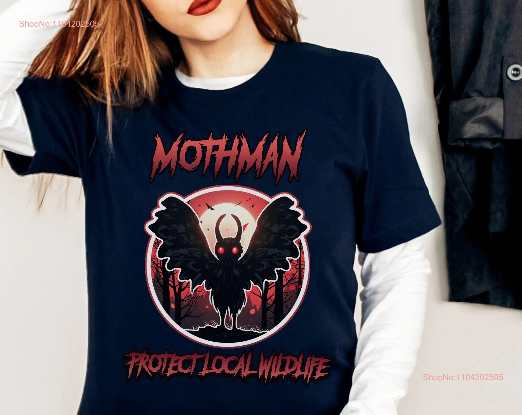 Mothman Protect Local Wildlife Funny Cryptid T shirts For Him Shirt Fortean Cryptozoology Strange Art