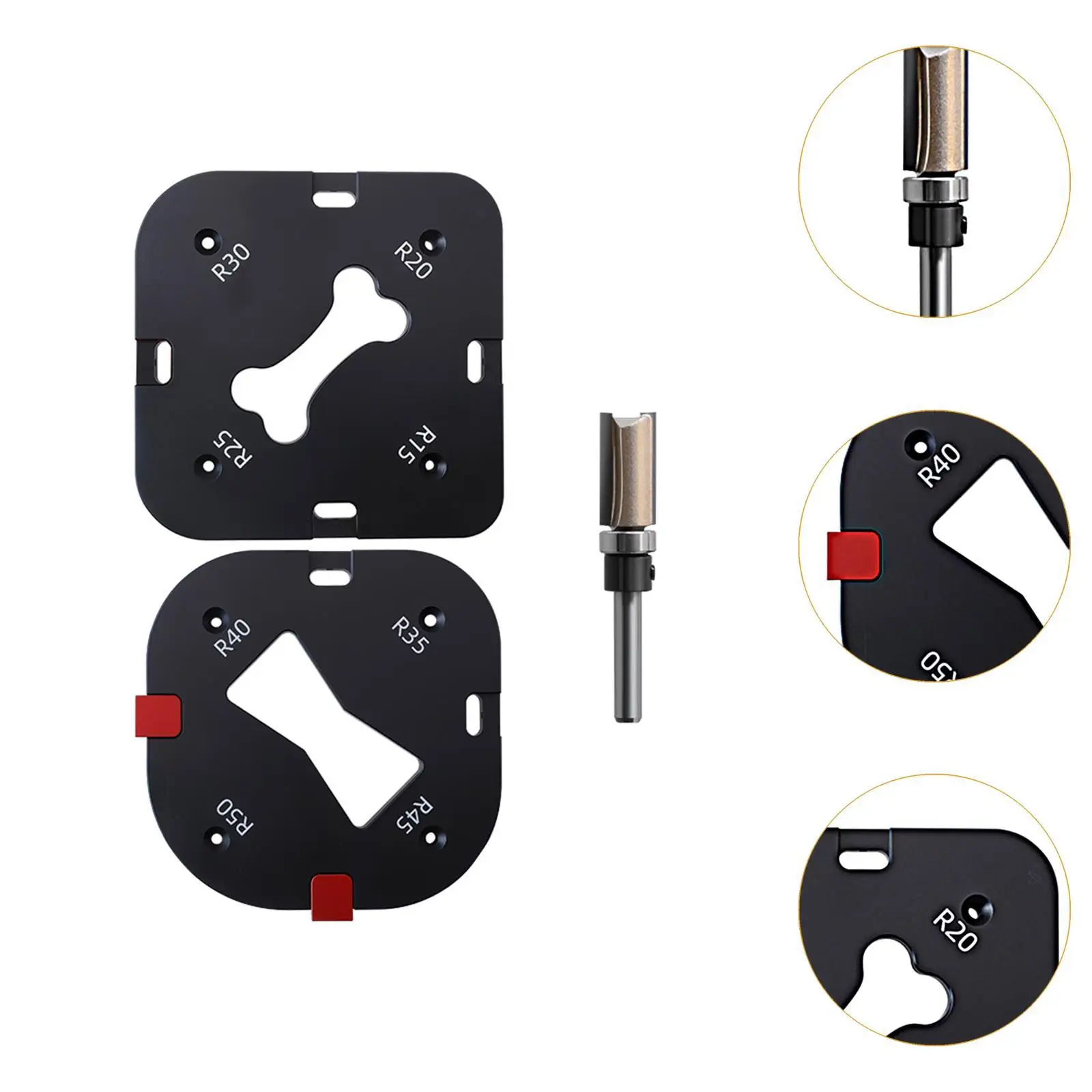 2 шаблона фрезера радиуса R15 R20 R25 R30 R35 R40 R45 R50 ARC режущий вспомогательный инструмент