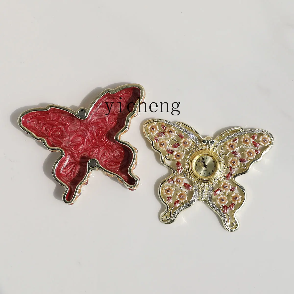 

LSL1 European Style Enamel Color Retro Style Light Luxury Jewelry Butterfly Jewelry Desktop Storage Jewelry Box