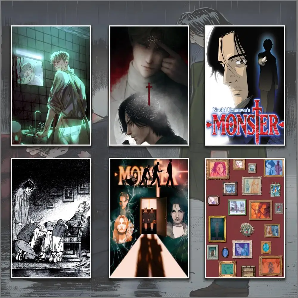 N-Naoki Urasawa S Monster Anime Poster HD Anime Hot Theme Singer/OST/Movie-Waterproof Self-Stick Home Decor