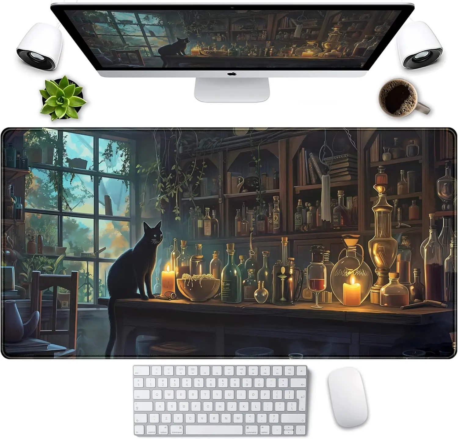 Japanese Style Futuristic Neon City Large Size Anti-slip Rubber Mouse pad Computer Gaming accessories Keyboard Desktop Decor Mat