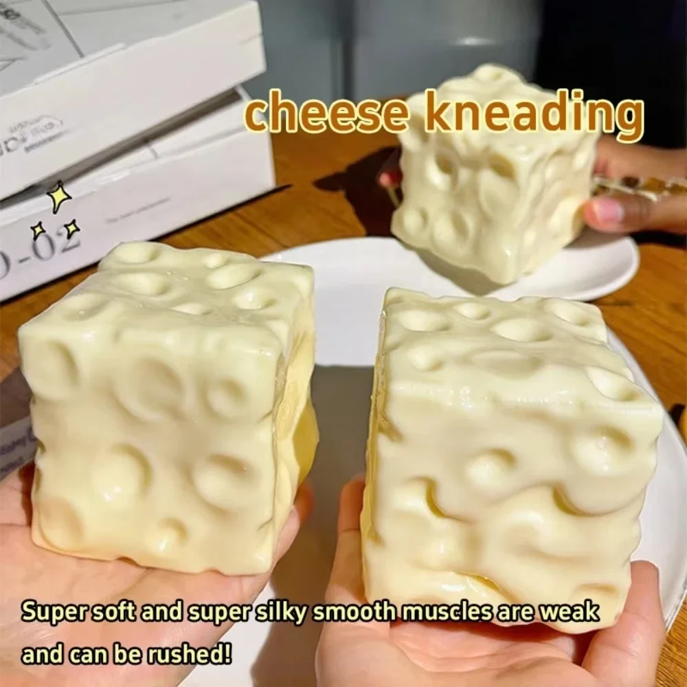 Authentic Vaseline Jumbo Cheese Cube Squishy Toy Extra Large Soft Squeeze Fidget Ball ASMR Stress Relief Slow Rising Motorcycle