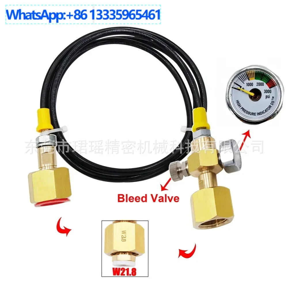 

60 inch welding carbon dioxide CO2 large bottle to large bottle inflatable joint trachea with pressure gauge