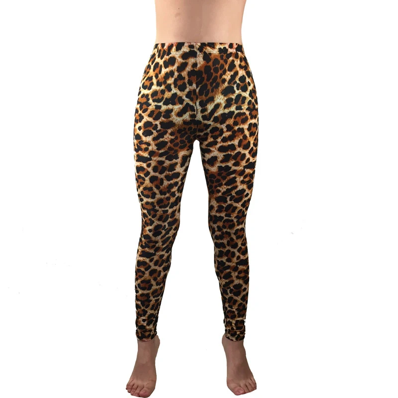 Fashion Casual Elastic High Waist Leopard Print Sports Yoga Pants