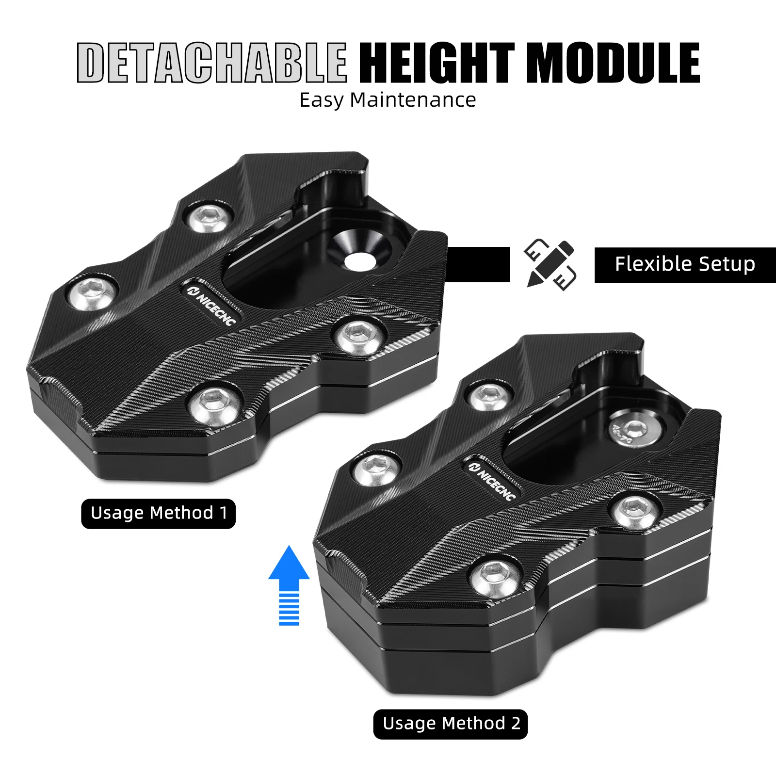 Afbeelding 3: 2024-2025 Voor BMW R1300GS ADV R 1300 GS Adventure Kickstand Uitbreiding Plaat Zijstandaard Vergroter Pad Vervangen Nummer 4653 1638616