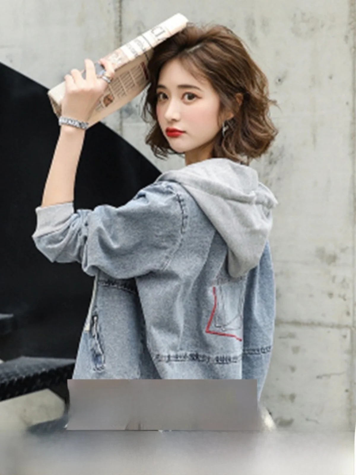 Dames Denim Jaet Lente Herfst Loose Fit ort Sle Baseball Jas Veelzijdige Casual Bovenkleding Koreaanse Trendy Maat