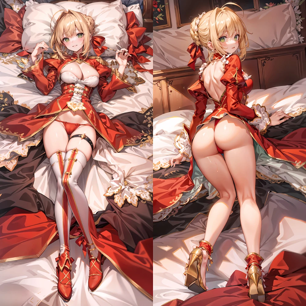 Fate/EXTRA Nero Claudius Caesar Augustus Germanicus Anime Dakimakura Female HD Print Pillowcase Otaku Body Hugging Pillow Cover