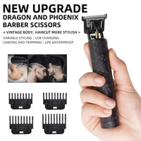 T9 Portable Vintage Hair Trimmer USB Fast Charging Cordless Barber Clipper for Men's Beard Grooming Hair Cutting Machine