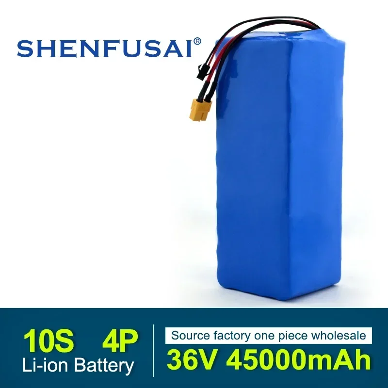 

2024 new 10S4P 36V 18650 lithium battery pack high-power battery 45000mAh