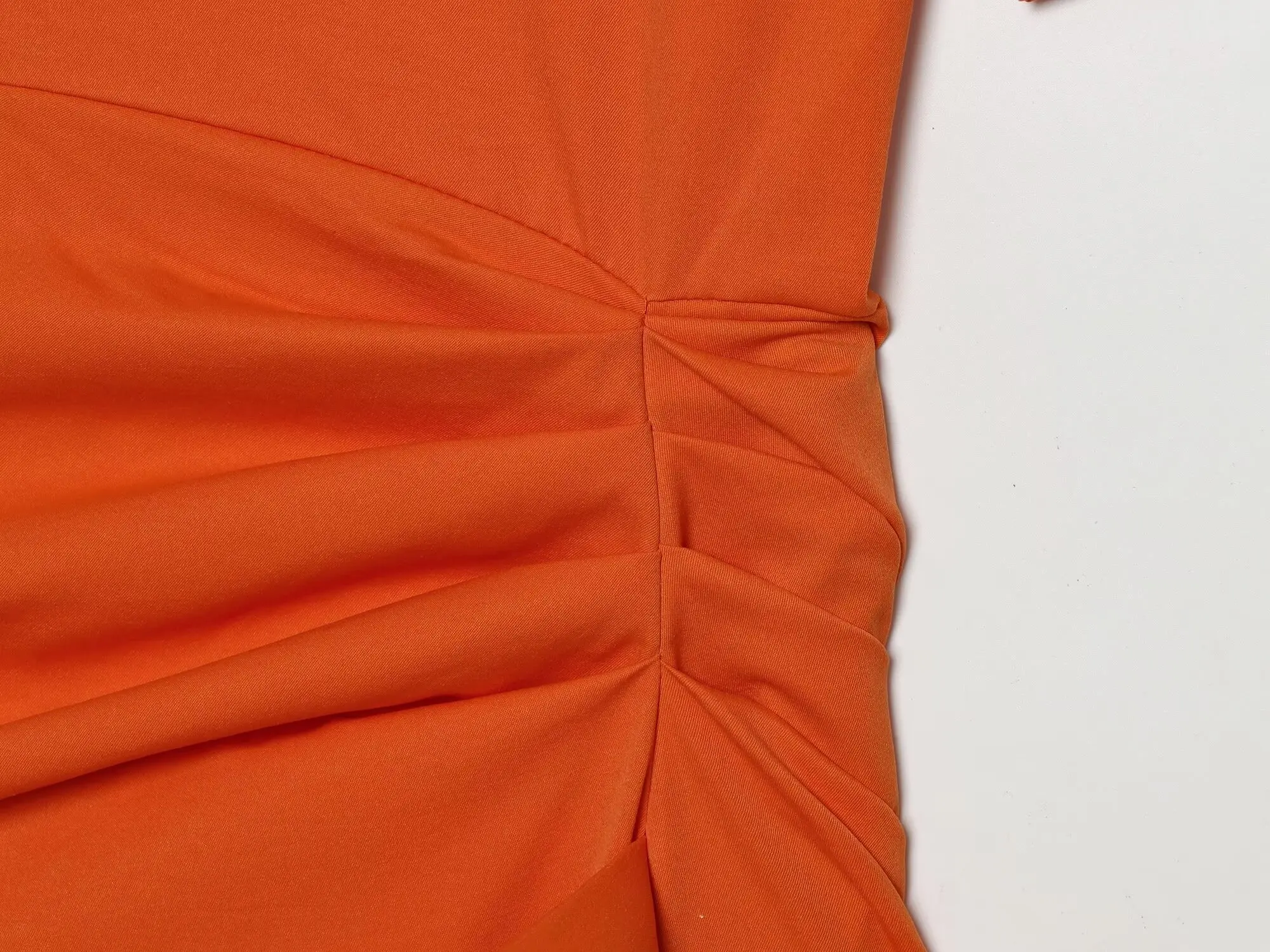 TFMLN Damen Einfarbiges Langes Kleid Rundhals Lange Ärmel Rüschenkanten-Dekoration Sommerkleidung Modische Elegante Schlanke Kleider – Detail 16