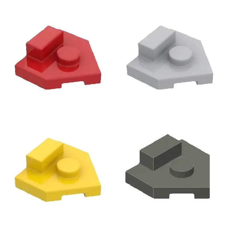 100pcs Part Bricks 27928 Plate 2x2 Pentagonal Wedge Building Blocks Set Plate With Center Stud Particle Toy Birthday Kid Gift