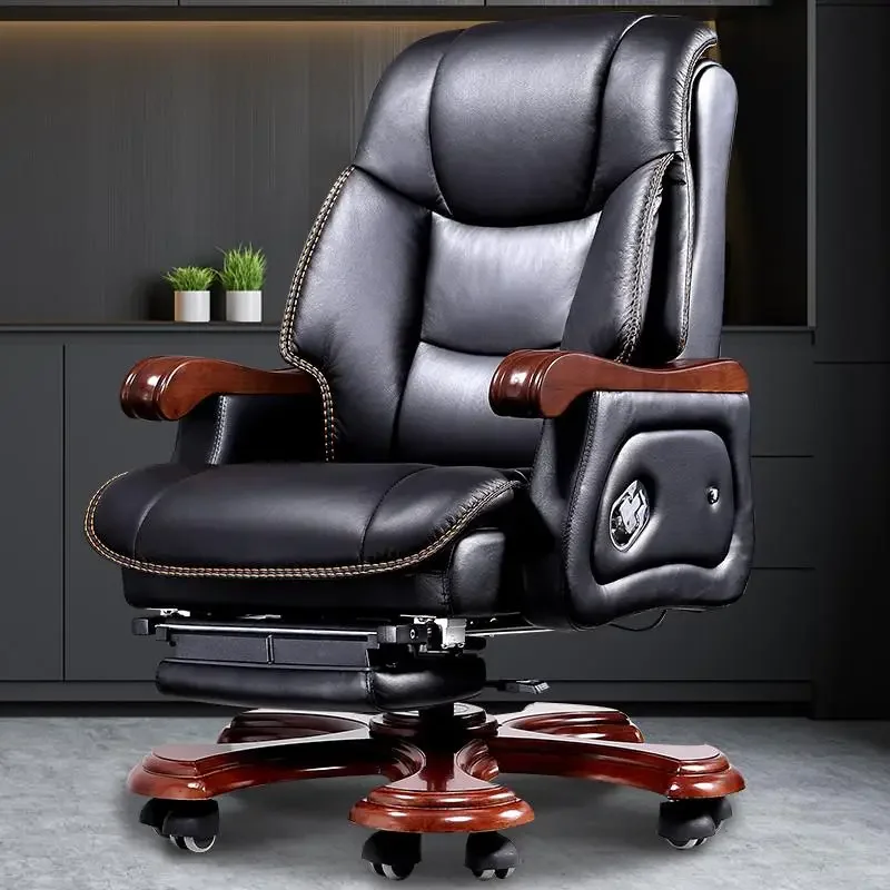 Leather Boss Office Chairs Massage Swivel Design Ergonomic Office Chairs Footrest Bedrooms Cadeira De Escritorio Furniture