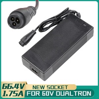 New Socket 66.4V 1.75A Charger for 60V Dualtron Achilleus Thunder Victor Spider Eagle Ultra Compact Electric Scooter New Plug DT