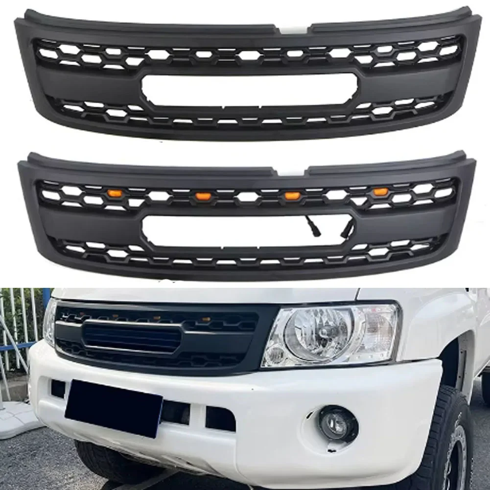 Grill front bumper grille modification accessories decoration Racing grill with LED lights Fit For NISSAN PATROL Y61 2005-2020