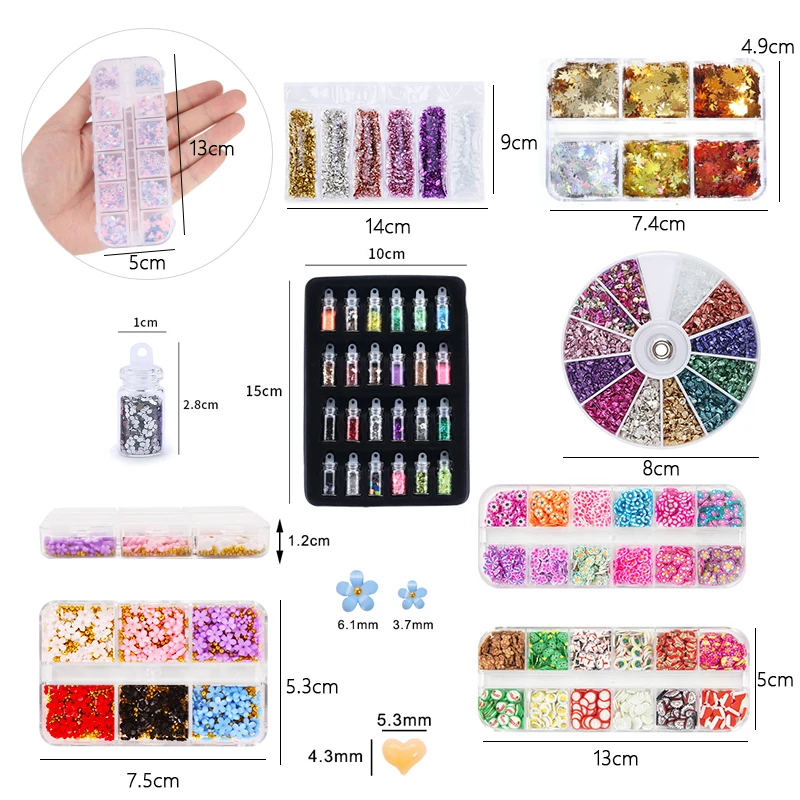 Mélange de paillettes pour résine douce poterie or feuilles Nail Art DIY UV cristal époxy résine moule remplissage bijoux fabrication fournitures