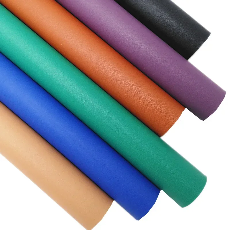 0.6MM Thin Nappa Faux Leather Fabric sheets Woven Backing Smooth Synthetic Leather  for Buttons Bows DIY Craft 8.2\