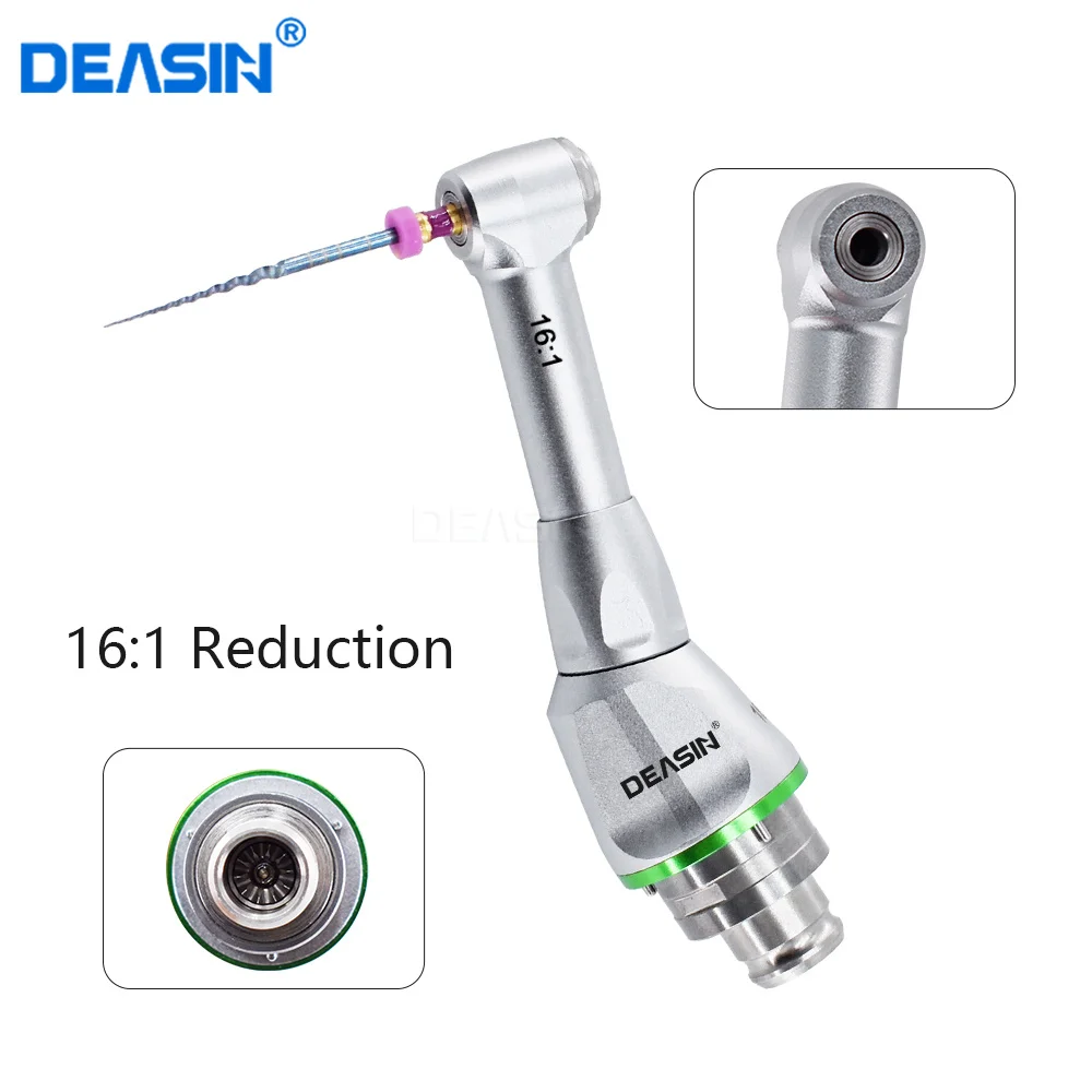 16:1 Dental Reduction Contra Angle Handpiece Head Push Button for Wireless Endo Motor Dentistry Endodontic Treatment Tool