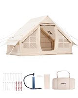 VEVOR 5-8/4-6/3-5 Person Inflatable Camping Tent with Air Pump - All-Weather Glamping Shelter for Family and Outdoor Adventures​
