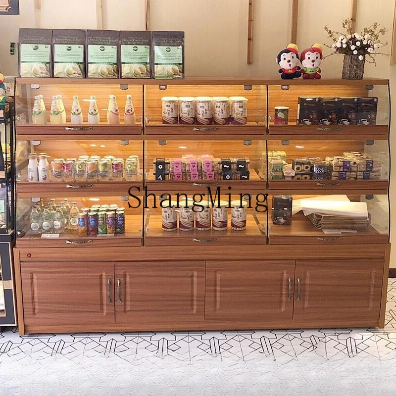 

SM New Bread Display Cabinet Drawer Nakajima Cabinet Glass Commercial Cake Shop Showcase Shelf