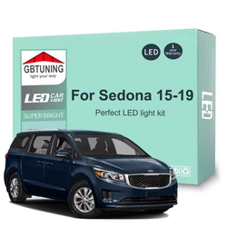 13Pcs Car Accessories For KIA Sedona Carnival 2015 2016 2017 2018 2019 Canbus Trunk License Plate LED Interior Light Bulb Kit