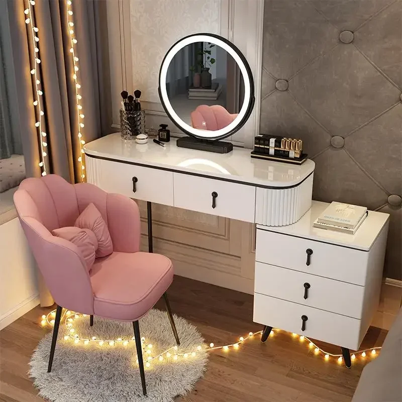 Mirror Makeup Vanity Table Bedroom Storage Cabinet Study Corner Dressing Table Jewelry Beauty Penteadeira Lounge Suite Furniture