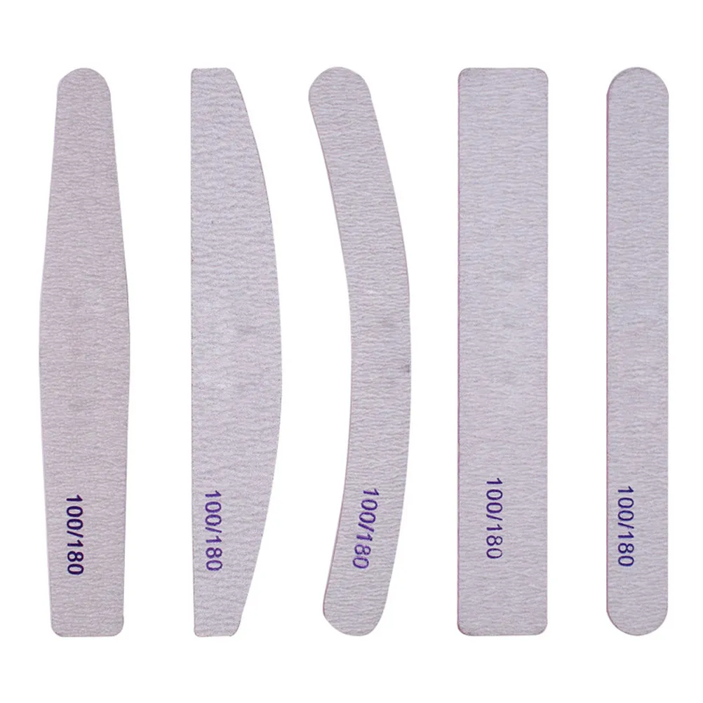 

10Pcs Nail Files Set Diamond Comb Half Moon Rectangular Round Buffing Files for Natural False Nails Manicure Nail Art Tool