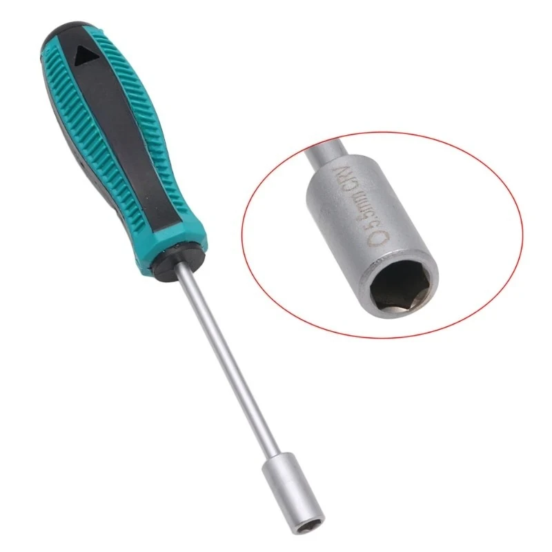 10pcs Metal Socket Driver Wrench Screwdriver Nut Key Nutdriver Hand Tool 5.5mm Screw Driver Profession Replacement Durable C7AC