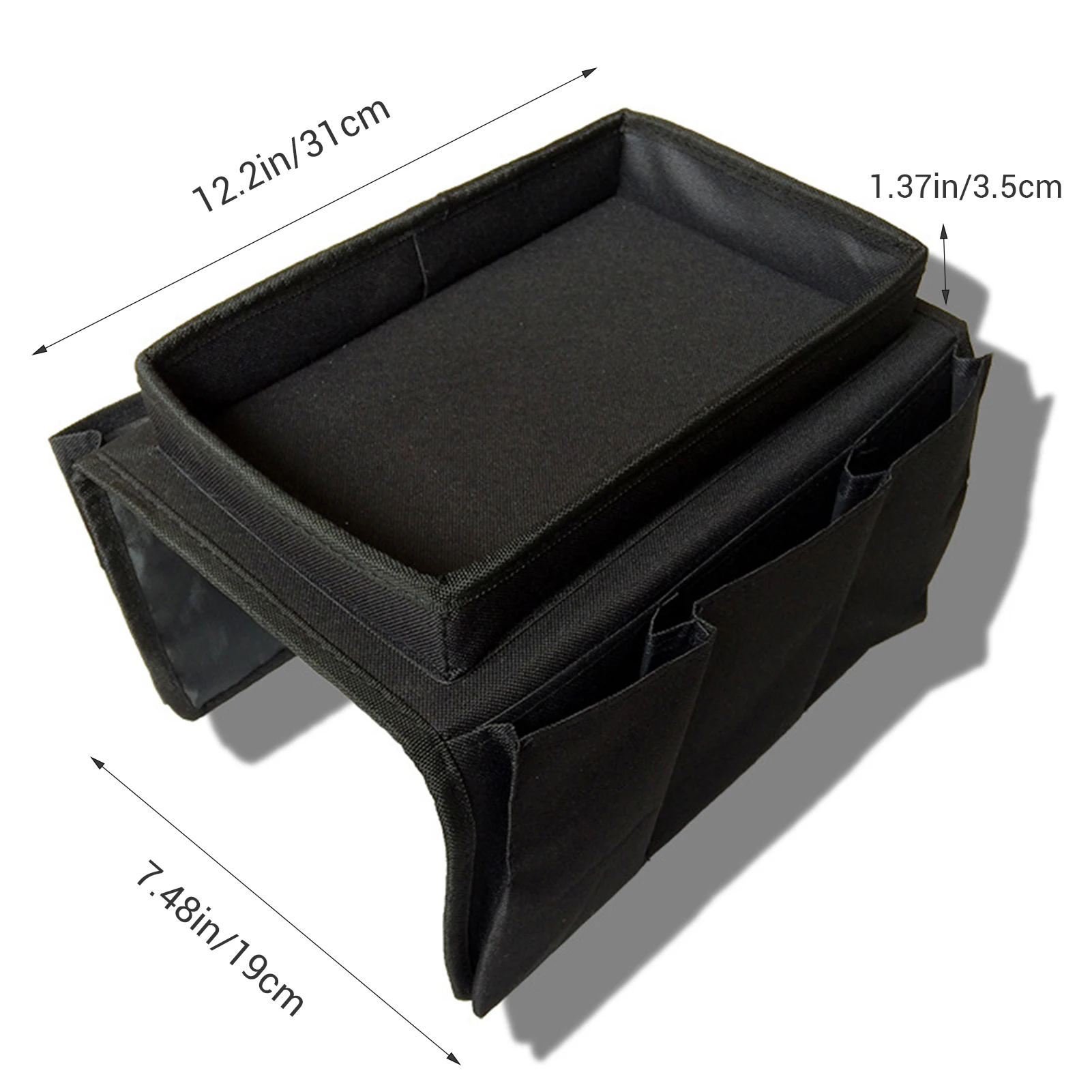 

Sofa Armrest Storage Bag Multi Functional Storage Hanging Bag For Remote Control Tissue Tea Cup Snack Home Storage Supplies