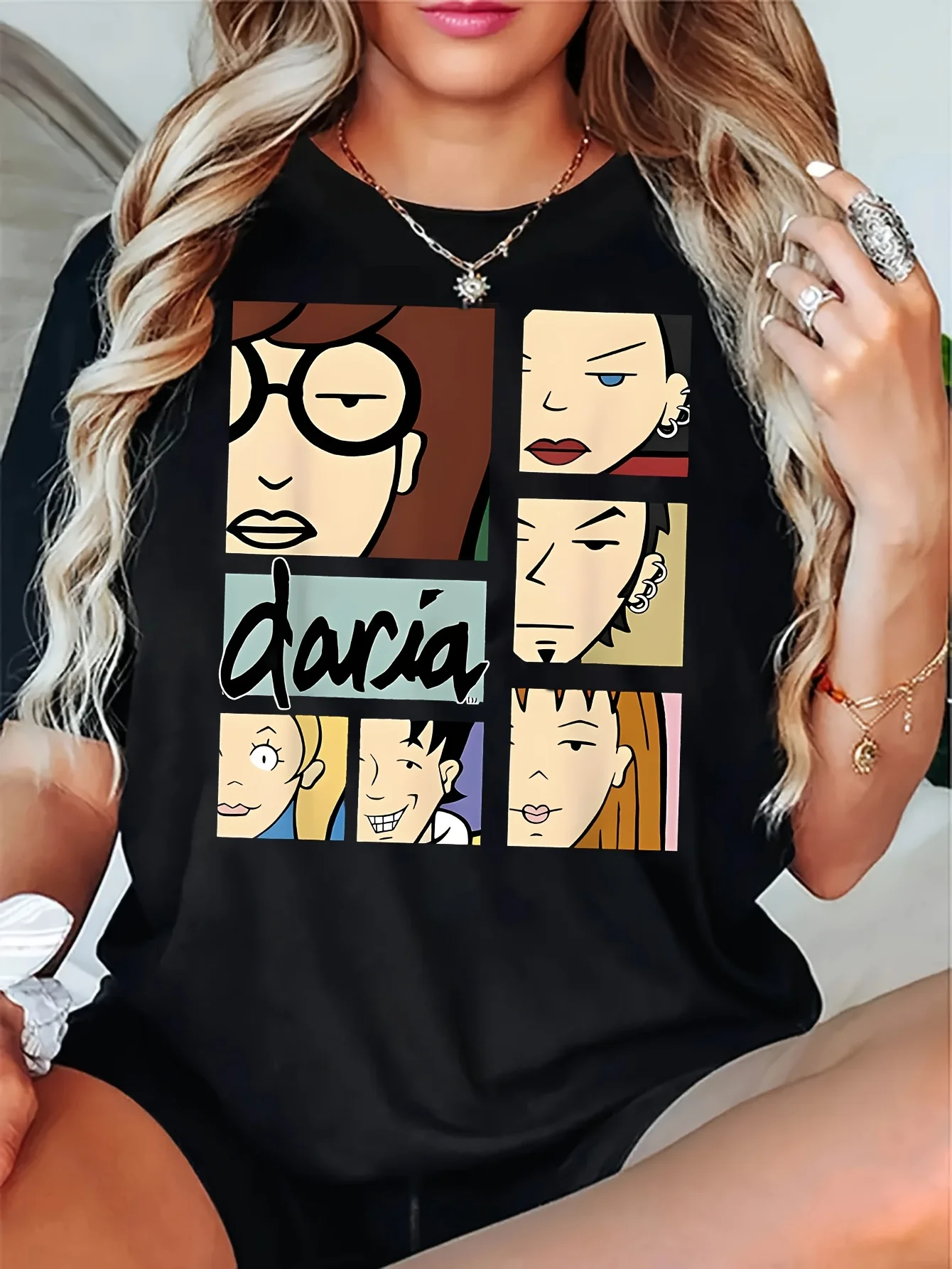 

Manga Style Graphic Printing Summer Autumn Winter Men's and Women's Short Sleeved T-shirts Casual Loose Outdoor Street Fashion