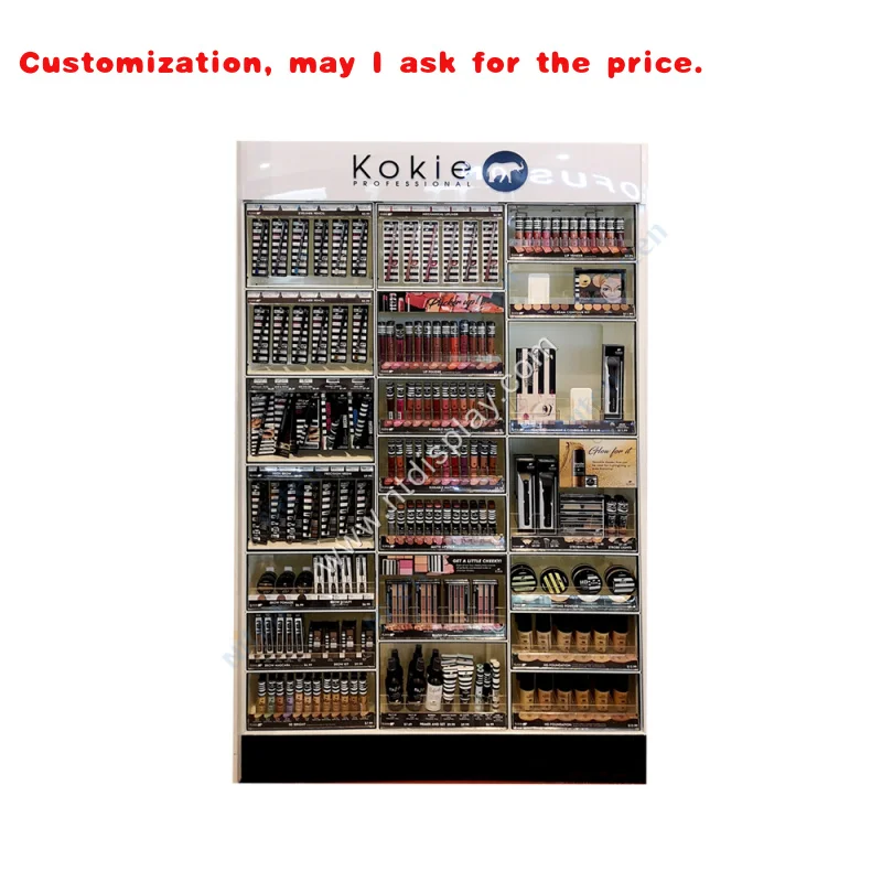 

custom.Custom Shopping Mall High Quality Cosmetic Makeup Furniture Professional Cosmetics Shop Decoration Makeup Display Stand