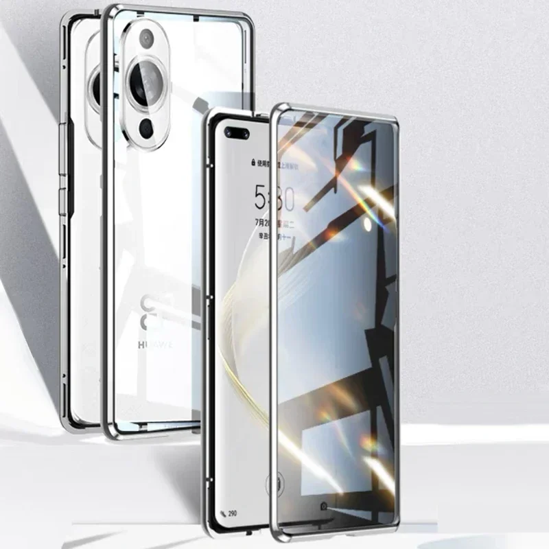 

Double-Sided Privacy Magnetic Snap Lock Case for Huawei Nova 9 10 Pro 11 Pro 12S Anti Peep Full Cover Metal Frame Phone Case