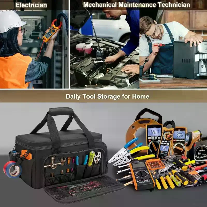 

Сверхмощная тактическая сумка для инструментов, нескользящая основа, универсальный рабочий органайзер для мастерской, плотника, прочное портативное хранилище инструментов