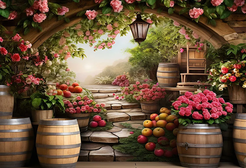 Mehofond 용수철 열대 동물 장식 배경, 어린이 생일 파티, 자연 꽃, 잔디 벽 배경, 2024