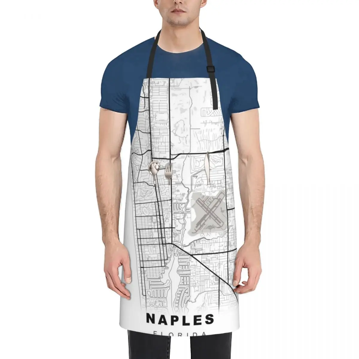 

Naples Map Apron Kitchen Korean Kitchen For Men Apron