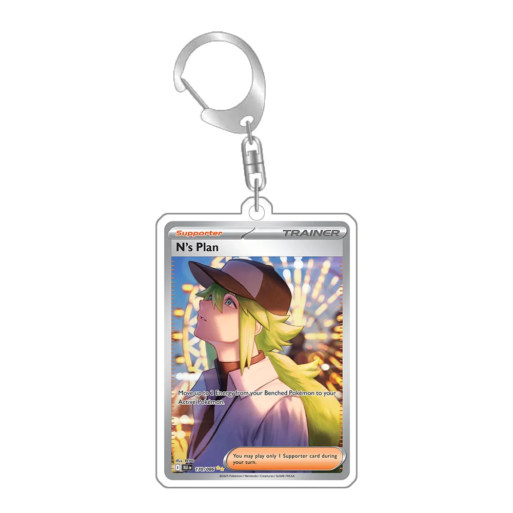 Porte-clés Pokemon Zekrom Reshiram Victini SV11B SV11W, Collection de jeux animés, jouet de décoration pendentif cadeau en acrylique fait maison