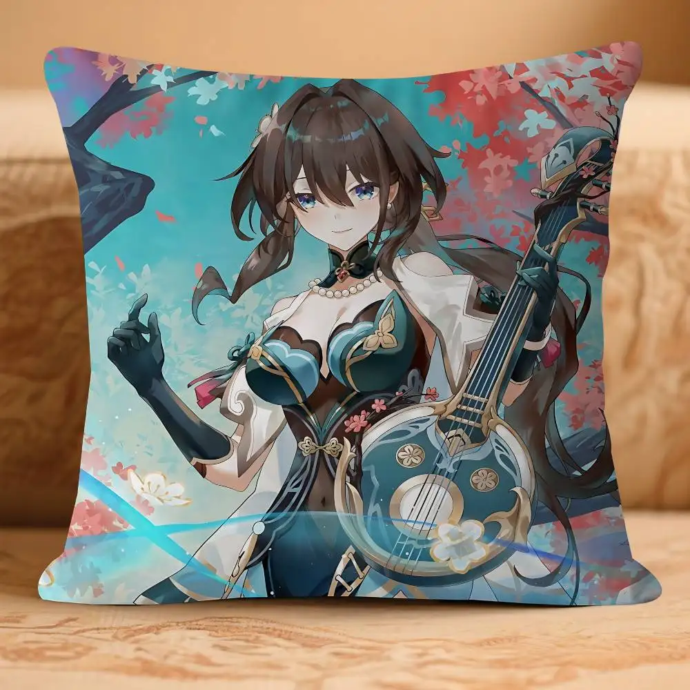 ANIME R-Ruan Mei Imagem personalizada Texto Almofadas decorativas para casa Presentes domésticos 45x45cm