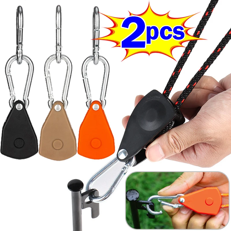 

Outdoor Camping Tent Pulley Adjuster Tent Windproof Anchor Metal Lifting Pulley Reflective Wind Rope Thick Canopy Umbrella Rope