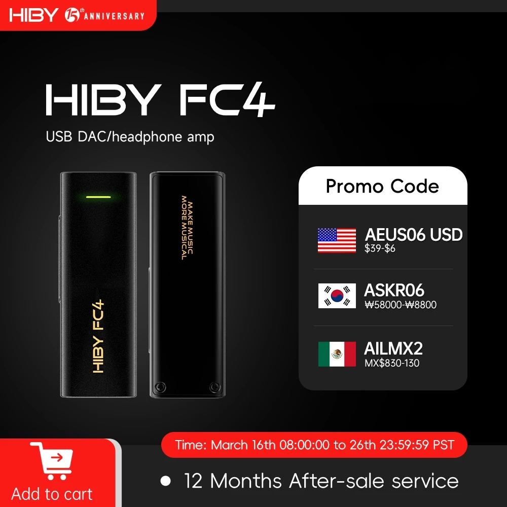 HiBy FC4 MQA 16X Dongle Type C USB DAC Audio HiFi Decoder Headphone Amplifier DSD256 ES9219 for Android iOS Win10 Mac Sound Card