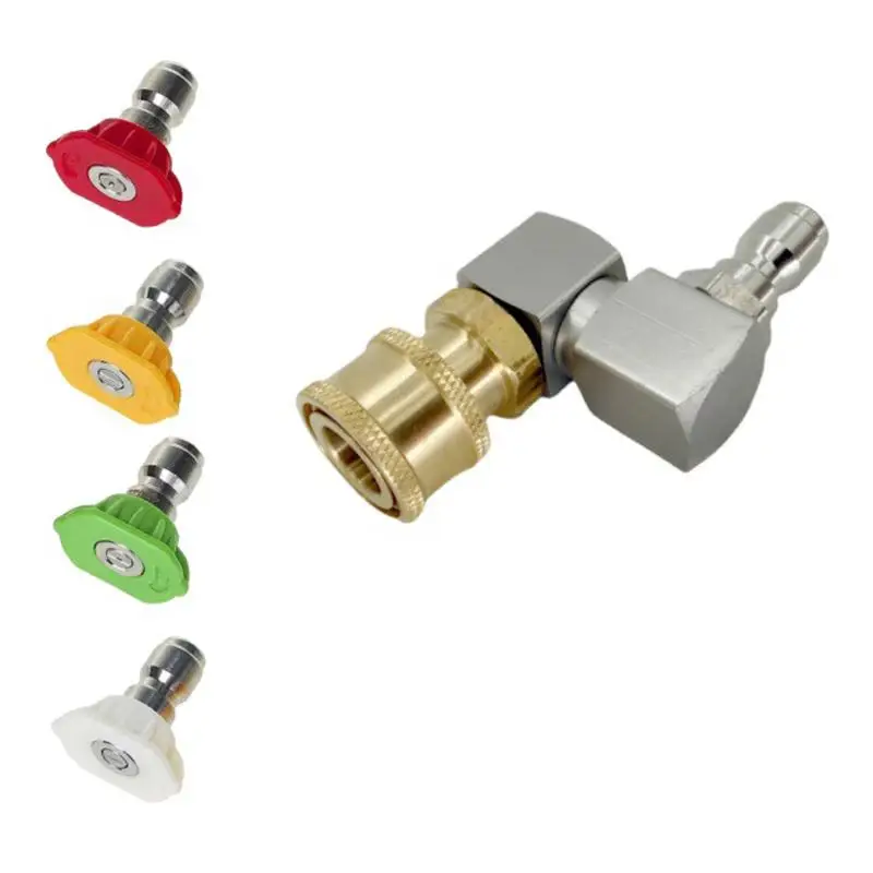 360 °   회전식 고압 세척기 건 제트 노즐, 자동차 청소용 1/4인치 퀵 커넥트 어댑터 - 누수 방지, 물 절약