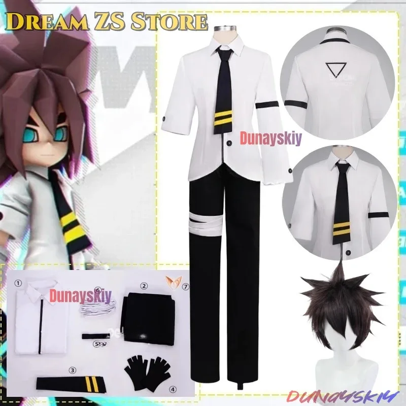 

XT8Anime Aotu World Anmicius Cosplay Costume Shirt Pants Necklace Wig Sets Halloween Carnival Role Playing Party Suit Cosplay O