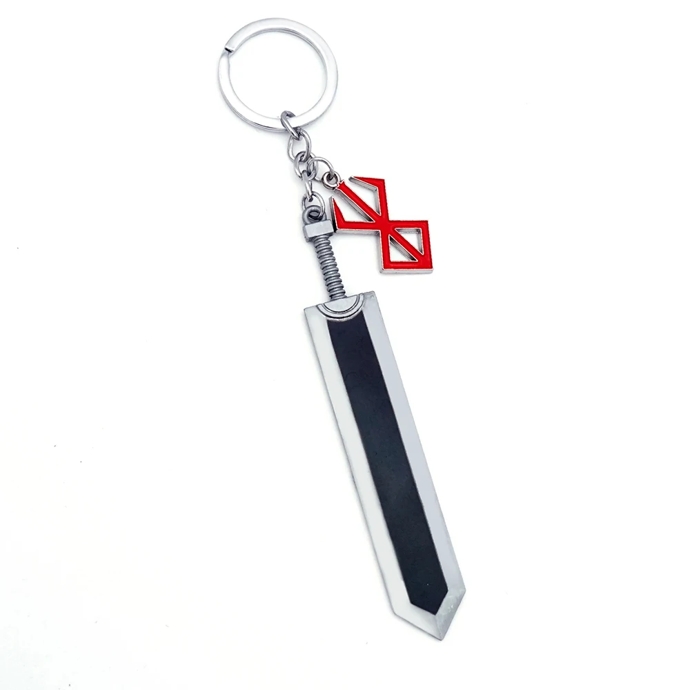 Anime Berserk Keychain Fashion Jewelry Key Chain Keyrings Keychains for Men Guts Sword Accessories Key Ring Pendant llaveros