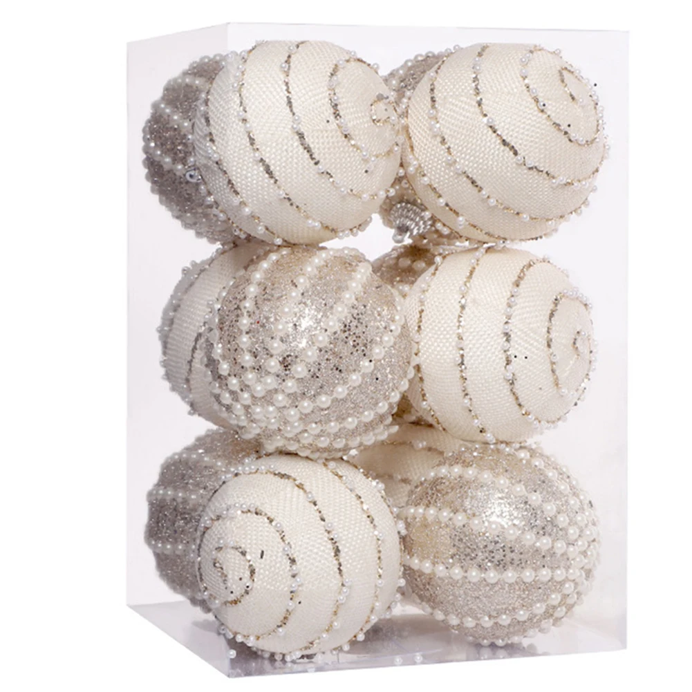 Cascading Glamour with These Foam Ball Ornaments 12 pcs Set Featuring Stunning Glitter Sequins for Festivities